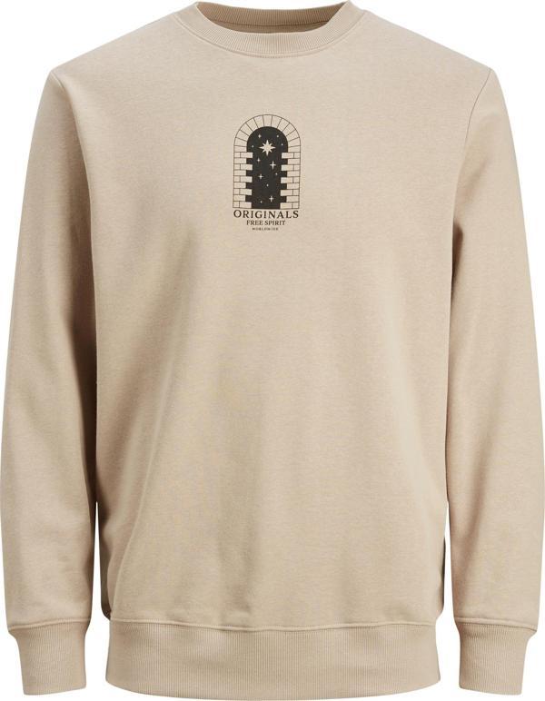 Jack&Jones Destıny Sweat Crew Neck Tg Erkek Bej Sweatshirt 12243615-06 - Image 1