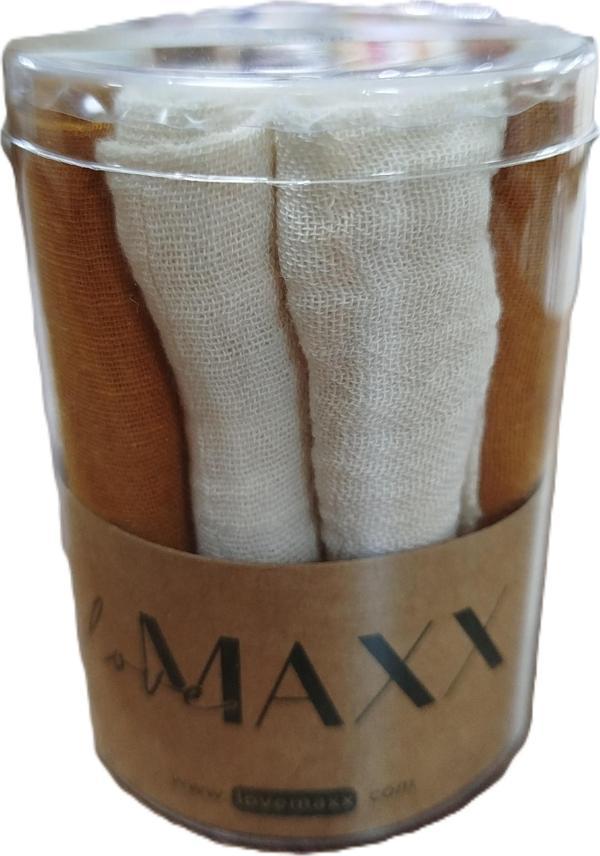 LOVEMAXX 10LU MÜSLİN MENDİL KUTU Camel - Image 1