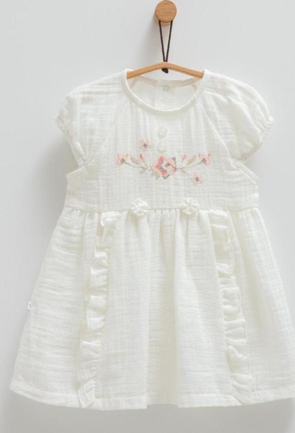 LITTLE GIRL ELBİSE Ekru - Image 1