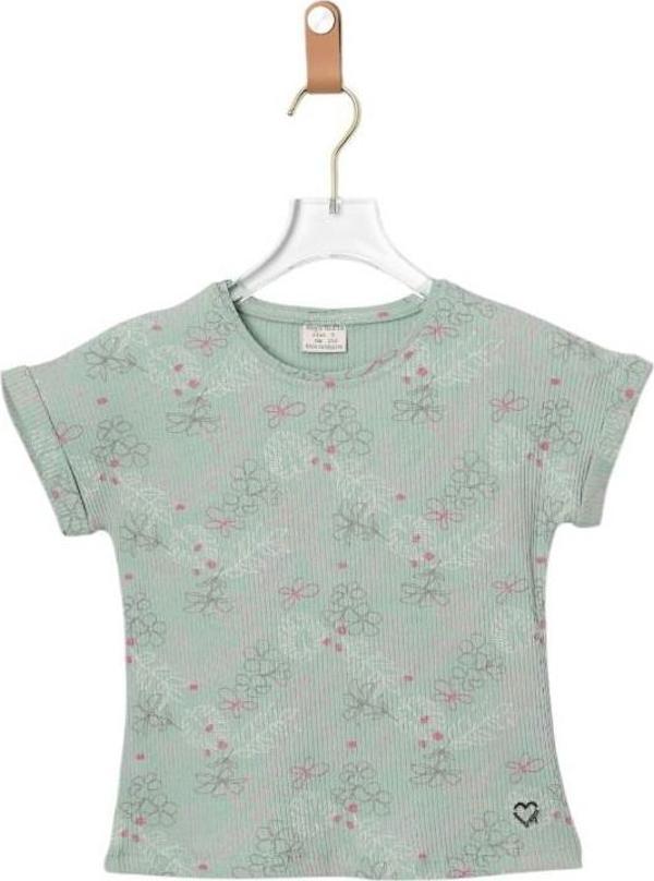 ÇİÇEK BASKILI TSHIRT Yeşil - Image 1