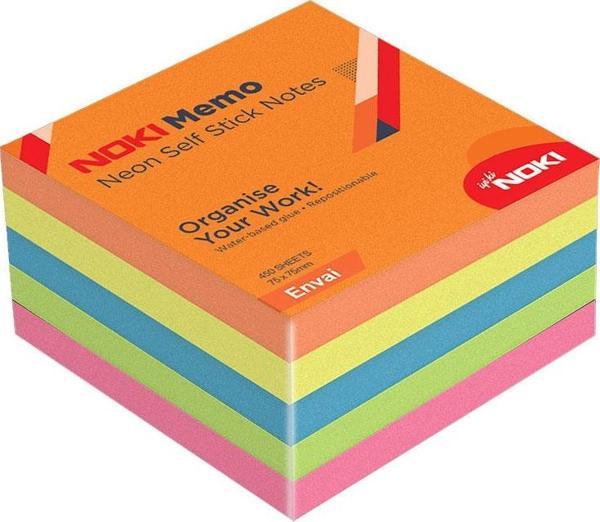 Noki Memo Yapışkanlı Not Kağıdı 75x75 Mm.Envai 12014-33 - Image 1