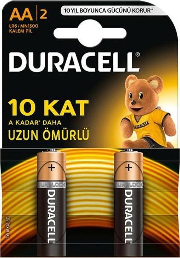 Duracell Alkalin AA Kalem Pil 2li - Image 1