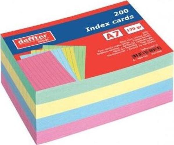 Deffter İndex Kartı A7 Renkli Çizgili 64206-9 - Image 1