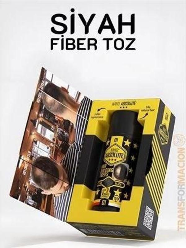 TransForMacion Saç Dolgunlaştırıcı Fiber Topik Toz SİYAH 50 Gram - Image 1