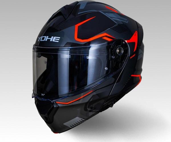 Yohe 935sv Çene Açılır Kask Siyah Gri Turuncu - Image 1