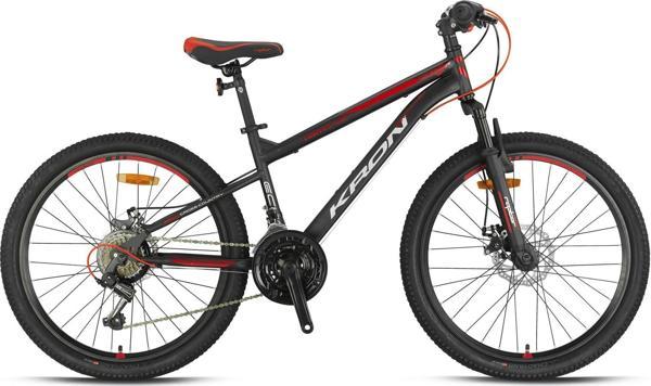 VORTEX 4.0 - 26  MTB - 14' - 21 Vites - M.DISC - Mat Siyah-Gri/Kırmızı - Image 1
