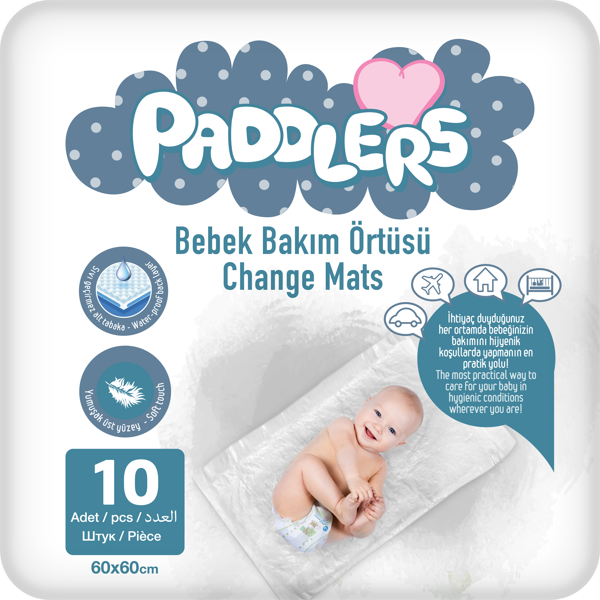 Paddlers Bebek Bakım Örtüsü 10'lu 60X60 - Image 1