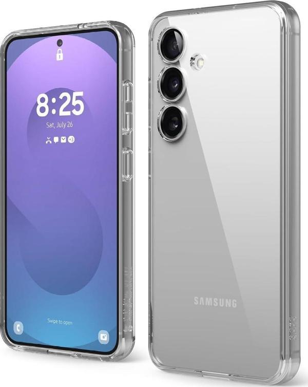 Samsung Galaxy S25 Uyumlu Kamera Korumalı Darbe Önleyici Ultra Slim TPU Şeffaf Silikon Kılıf - Image 1