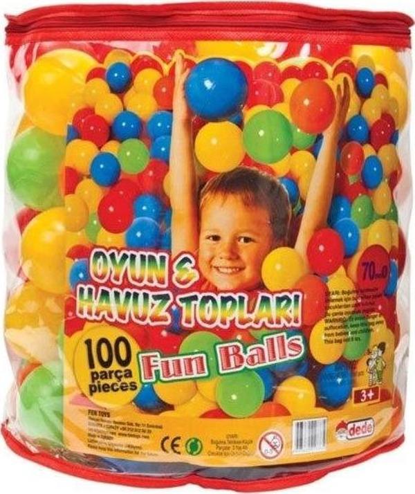 01733 OYUN HAVUZ TOPU 100 LÜ FİLELİ  7CM - Image 1