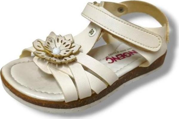 Şiringenç 3083-20 Çapraz Şerit Çiçekli Kız Çocuk Sandalet 26-30 - Image 1