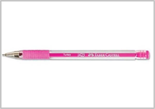 Faber Castell Tükenmez Kalem 1425 Pembe - 3 adet - Image 1