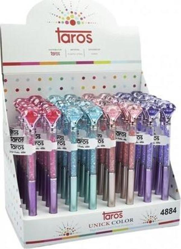 Taros Unick Color Elmas Tepeli Taşlı Jel Kalem - 2 adet - Image 1
