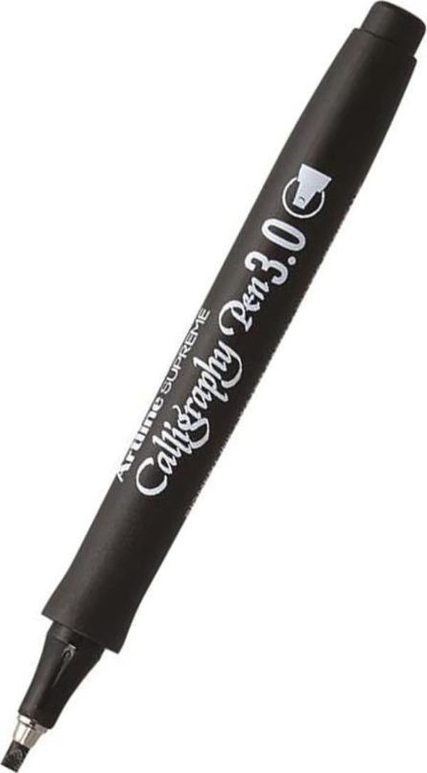 Kaligrafi Kalemi Siyah 3.0 Mm Düz Kesik Uç Supreme Calligraphy 1 Adet Kesik Keçe Uçlu Kaligrafi - Image 1