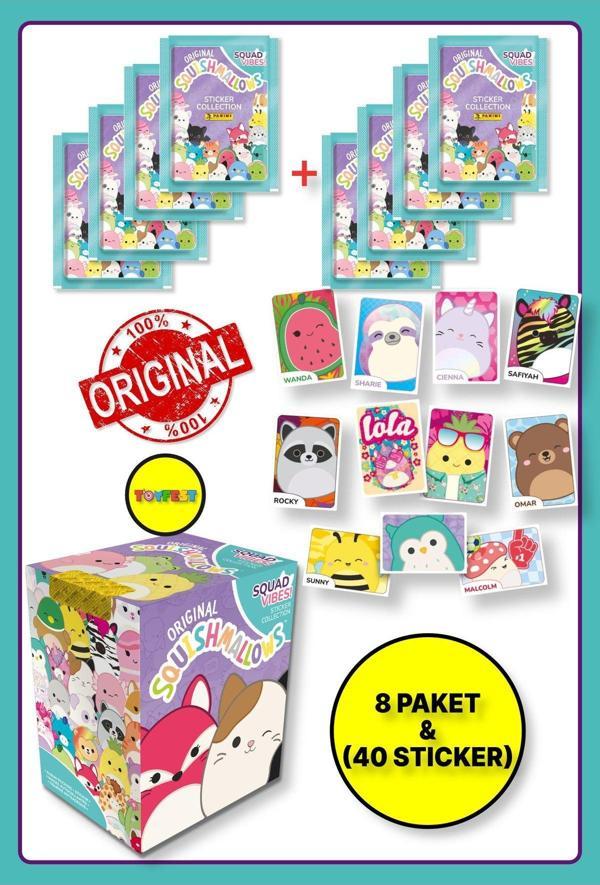 Panini Squishmallows Sticker Çıkartma - 8 Paket ( 40 Adet Sticker ) - Image 1