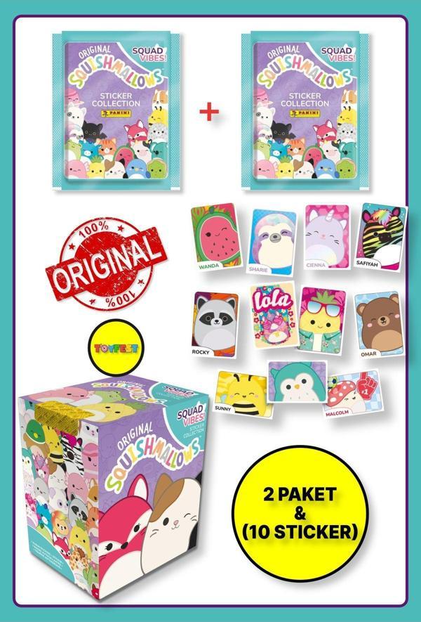 Panini Squishmallows Sticker Çıkartma - 2 Paket ( 10 Adet Sticker ) - Image 1