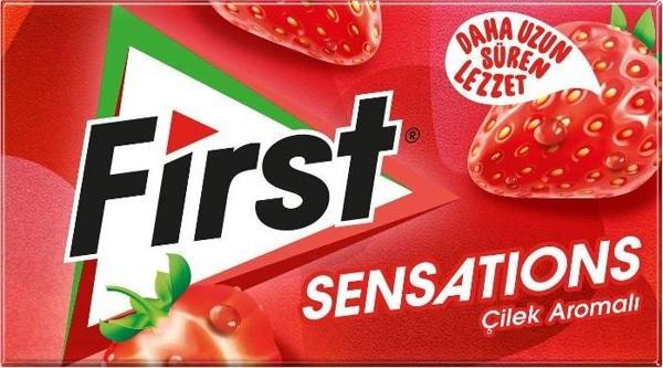 First Sensations Çilek Aromalı Şekersiz Tatlandırıcılı Sakız - Image 1