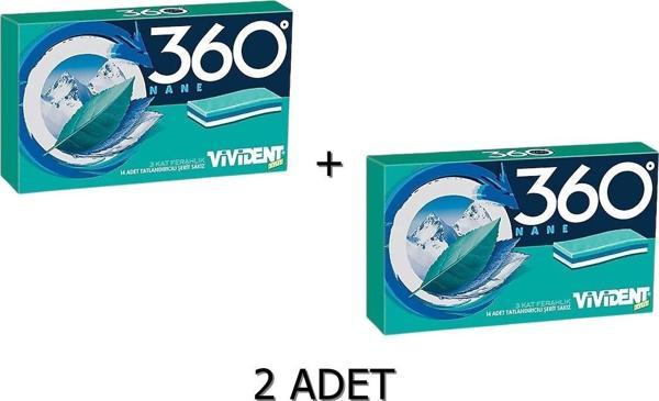 Vivident 360 Nane Aromalı Şekersiz-Tatlandırıcılı Şerit Sakız 33g - Image 1
