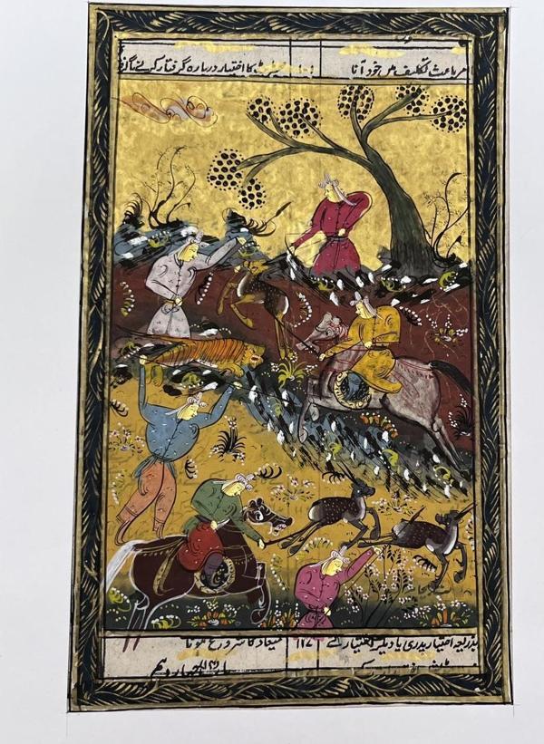 Sessiz Zaferin Süvarileri Adlı El Yapımı Minyatür Resim 28,5x17,5 cm - Image 1