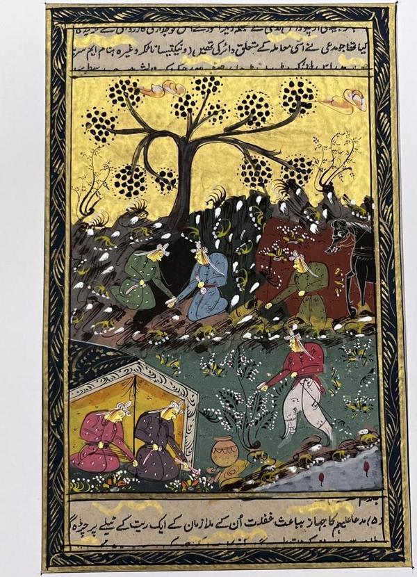 Saray Süvarilerinin Bahar Merasimi Adlı El Yapımı Minyatür Resim 28x18 cm - Image 1