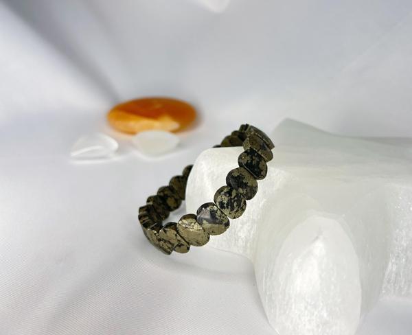 PİRİT DOĞALTAŞ ROLEX KESİM BİLEKLİK  - Image 1