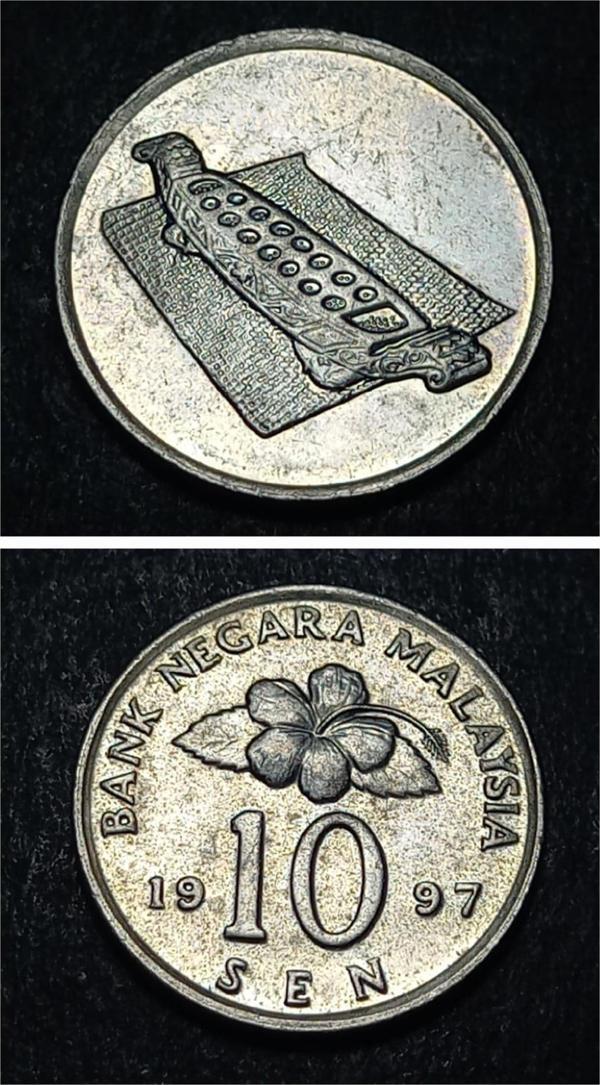 Escoines 39963688a99c35bb8c 1997 Malezya 10 Sen ÇÇT+ Bakır-nikel Para - Image 1