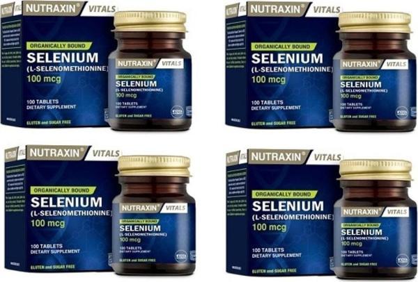 Nutraxin Selenium 100 mcg 100 Tablet 4 Adet - Image 1