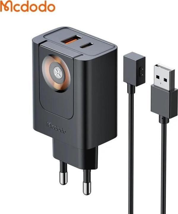 CH-3700 30W 2'si 1 Arada Kablosuz Apple Watch ve Seyahat Şarj Adaptörü - Image 1