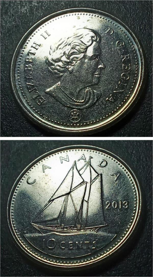Escoines 39963688bc159b1999 2013 Kanada 10 cent ÇÇT+ para - Image 1