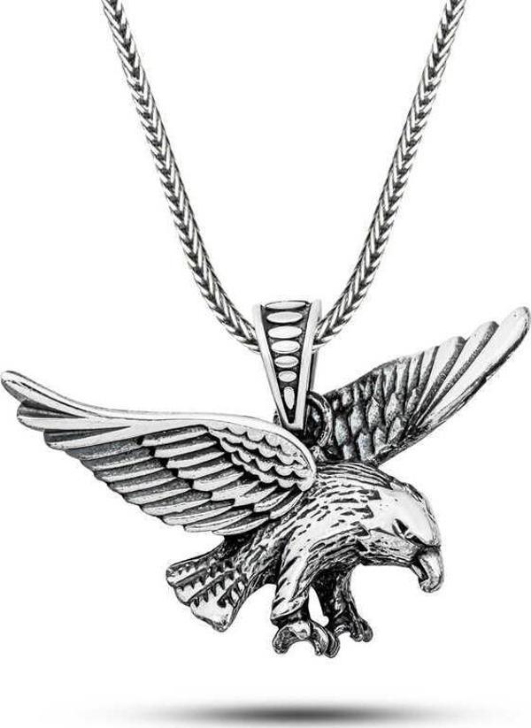 Gümüş Uçan Kartal Erkek Kolye SL12604 - Image 1