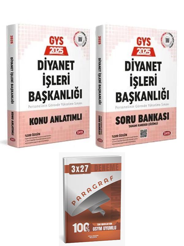Anla Kazan + Data 2025 GYS Diyanet İşleri Başkanlığı Personelin Soru + Konu + Paragraf Deneme 3 lü - Data Yayınları - Image 1