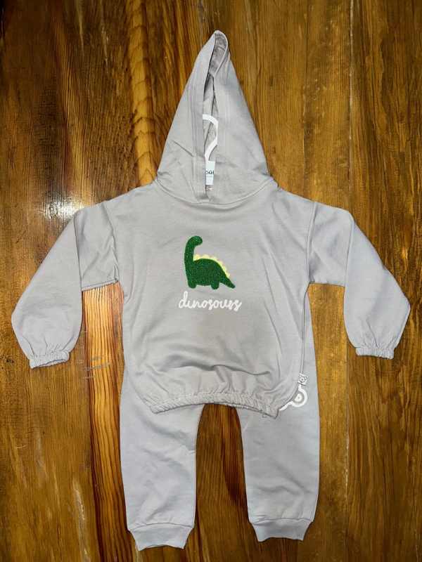 6-24 aylık araba baskılı takım gri - Image 1