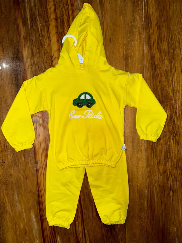 6-24 aylık araba baskılı takım sarı - Image 1