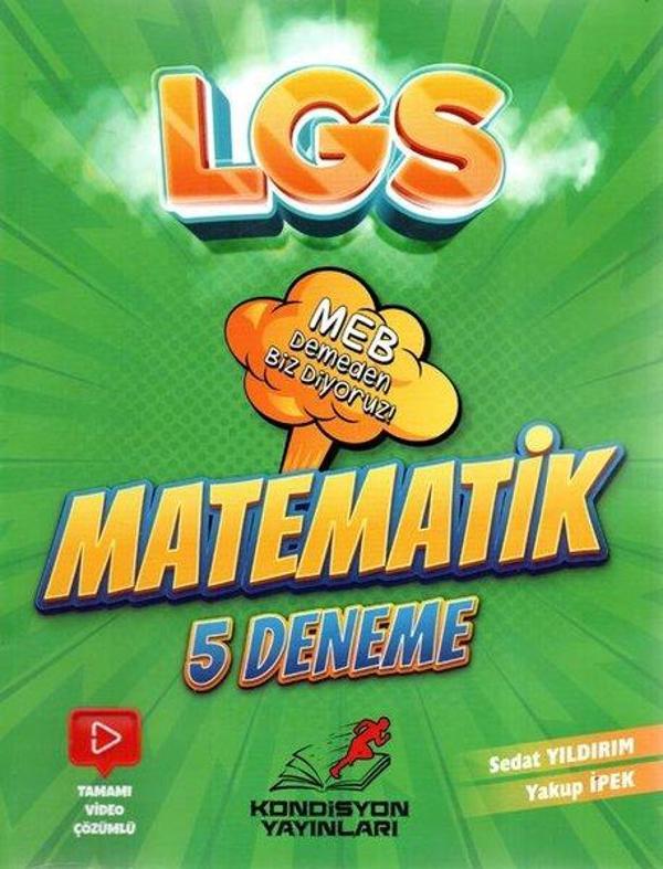 8. Sınıf LGS Matematik 5'li Deneme Sınavı - Kondisyon Yayınları - Image 1