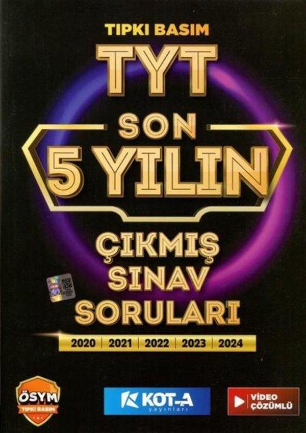 TYT Son 5 Yılın Çıkmış Soruları Tıpkı Basım 5 Fasikül Tek Kitapta Video Çözümlü - Kota Yayınları - Image 1