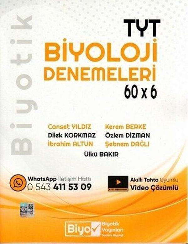 TYT Biyoloji 60x6 Deneme - Biyotik Yayınları - Image 1
