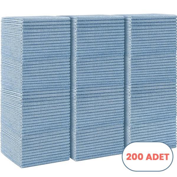 Mulpex Mikrofiber Temizlik Bezi 200 Adet - 40x40 cm, 375 GSM, Parlak Dokulu, 60 gr ±2, Yüksek Emici, İz Bırakmaz - Image 1