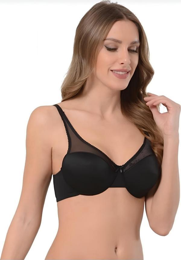 NBB Transparan Detaylı Balenli Desteksiz Günlük Kullanım Sütyen-3412 - Image 1