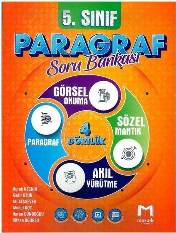 5.Sınıf Paragraf Soru Bankası - Mozaik - Ders Kitapları - Image 1