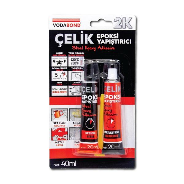 Vodabond Isıya Dayanıklı Çok Amaçlı Epoksi Çelik Yapıştırıcı 40 ml.  - Image 1