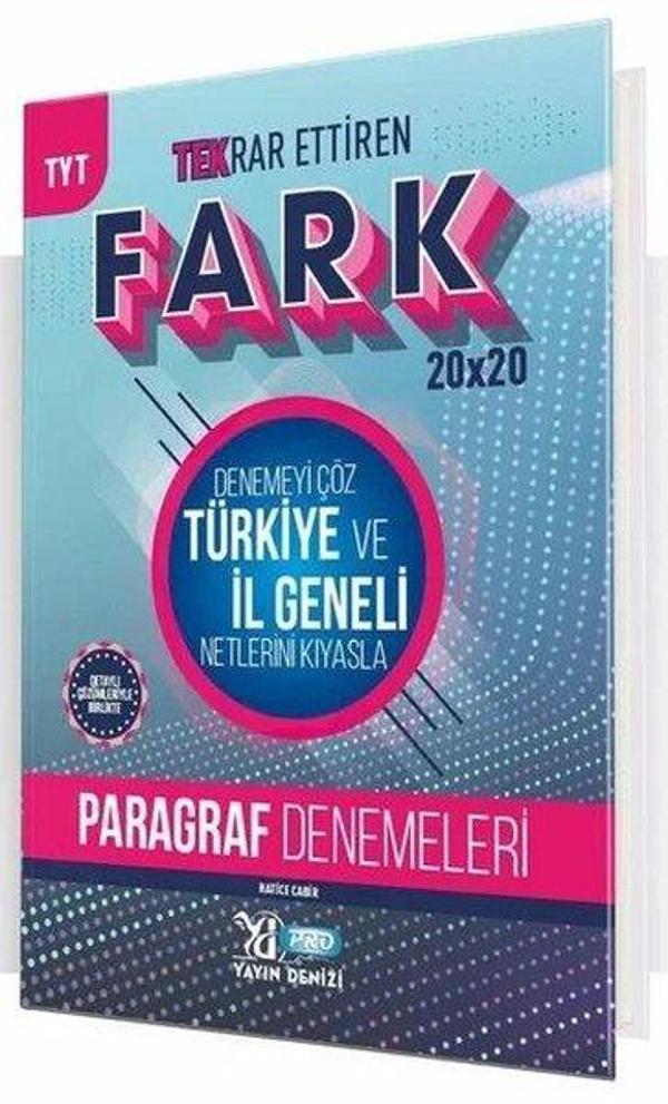 TYT Paragraf Fark 20x20 Tekrar Ettiren Deneme - Yayın Denizi Yayınları - Image 1