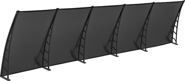 LOTUS Kapı Pencere Üstü Pratik Sundurma 70X600 - Siyah - Image 1