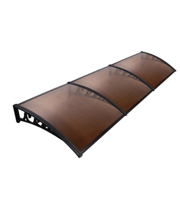 Kapı Üstü Pratik Sundurma 360 X 80 cm Siyah - Bronz - Image 1