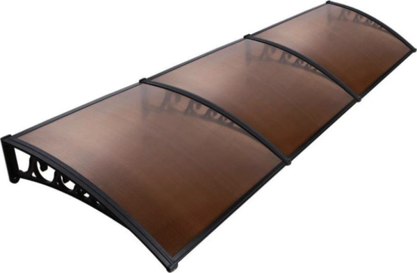 Kapı Üstü Pratik Sundurma 360 X 80 cm Siyah - Bronz - Image 1