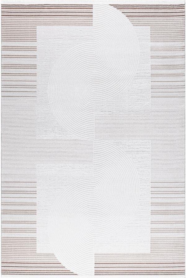 Pastel Halı Almira D145A Krem Kahve Akrilik Salon Oturma Yatak Odası Halısı - Image 1