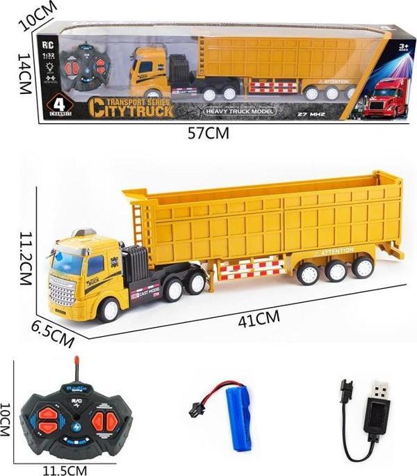 Oyuncak Işıklı Kumandalı Şarjlı Taşıyıcı Tır - LA011-1 - Image 1