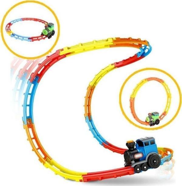 Oyuncak Mavi Takla Atan Çılgın Tren Seti - Çılgın Tren D9081 - Image 1