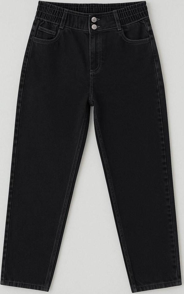 Kadın Yüksek Bel Beli Lastikli Antrasit Jean Pantolon - Image 1