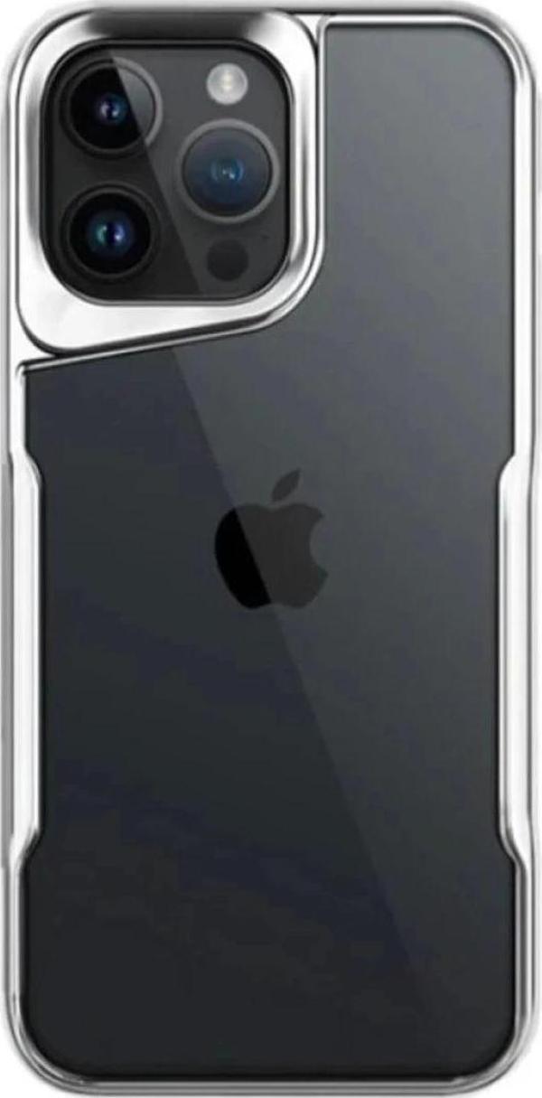 iPhone 16 Pro Max Kılıf Boyi Silikon Kapak - Gümüş - Image 1