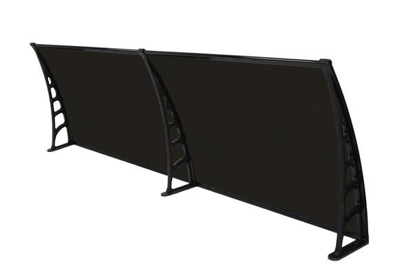 CROCUS Kapı Pencere Üstü Pratik Sundurma 80×240 – Siyah - Image 1