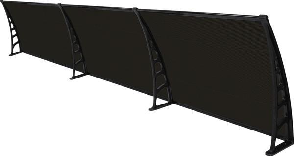 CROCUS Kapı Pencere Üstü Pratik Sundurma 80×360 – Siyah - Image 1